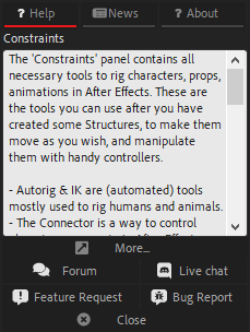 Contextual Help panels