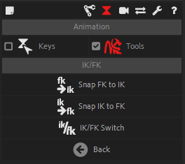 animation tool panel