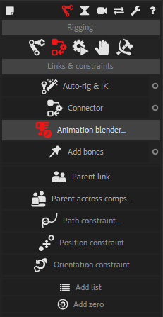 animation blender panel